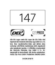 2018-19 Playercards Stickers (DEL) #147 Justin Florek Back