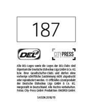 2018-19 Playercards Stickers (DEL) #187 Phillip Bruggisser Back