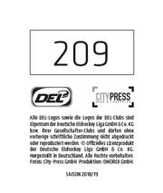 2018-19 Playercards Stickers (DEL) #209 Daniel Rudslatt / Philip Gogulla / Sean Tallaire Back