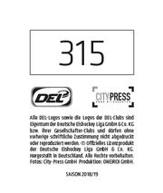 2018-19 Playercards Stickers (DEL) #315 Istvan Bartalis Back