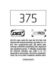 2018-19 Playercards Stickers (DEL) #375 Leonhard Pföderl Back