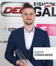 2018-19 Playercards Stickers (DEL) #396 Dustin Strahlmeier Front