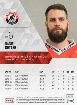 2017-18 Playercards (DEL2) #10 Daniel Ketter Back