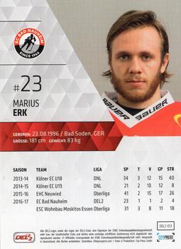 2017-18 Playercards (DEL2) #13 Marius Erk Back