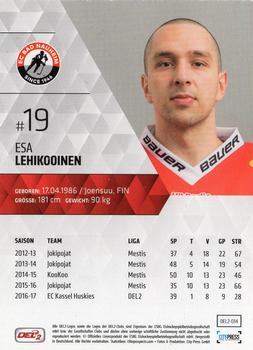 2017-18 Playercards (DEL2) #DEL2-014 Esa Lehikoinen Back