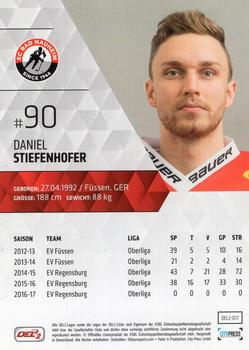 2017-18 Playercards (DEL2) #DEL2-017 Daniel Stiefenhofer Back