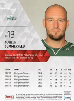 2017-18 Playercards (DEL2) #28 Marcus Sommerfeld Back