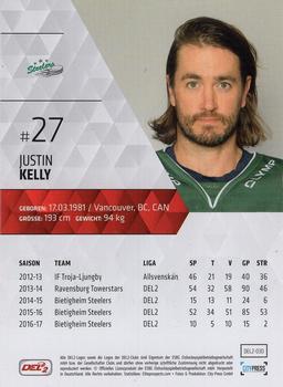 2017-18 Playercards (DEL2) #30 Justin Kelly Back