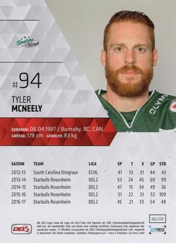 2017-18 Playercards (DEL2) #31 Tyler McNeely Back