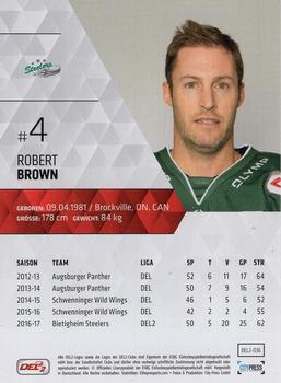 2017-18 Playercards (DEL2) #36 Robert Brown Back