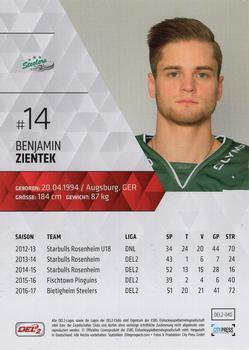 2017-18 Playercards (DEL2) #DEL2-040 Benjamin Zientek Back
