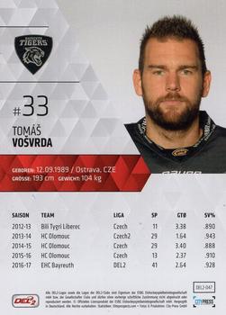 2017-18 Playercards (DEL2) #DEL2-047 Tomas Vosvrda Back