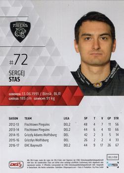 2017-18 Playercards (DEL2) #DEL2-058 Sergej Stas Back