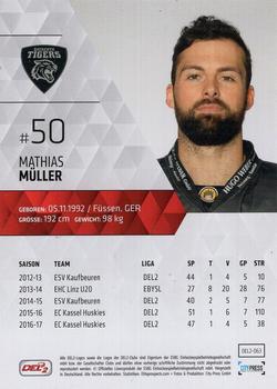 2017-18 Playercards (DEL2) #63 Mathias Muller Back