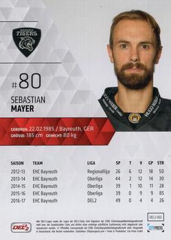 2017-18 Playercards (DEL2) #65 Sebastian Mayer Back