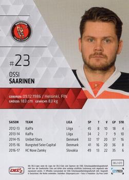 2017-18 Playercards (DEL2) #73 Ossi Saarinen Back