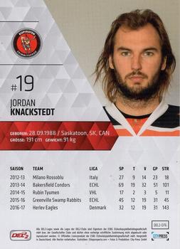2017-18 Playercards (DEL2) #76 Jordan Knackstedt Back