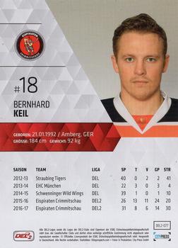 2017-18 Playercards (DEL2) #DEL2-077 Bernhard Keil Back