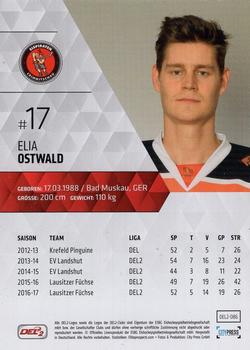 2017-18 Playercards (DEL2) #86 Elia Ostwald Back