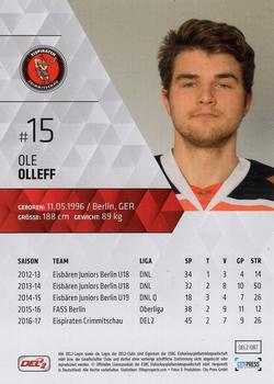 2017-18 Playercards (DEL2) #87 Ole Olleff Back