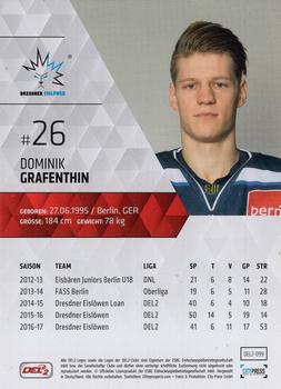 2017-18 Playercards (DEL2) #DEL2-099 Dominik Grafenthin Back