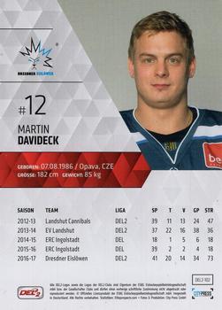 2017-18 Playercards (DEL2) #102 Martin Davideck Back