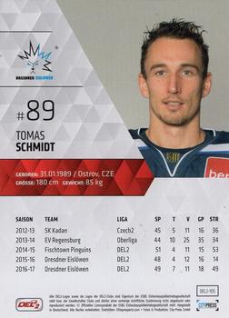 2017-18 Playercards (DEL2) #105 Tomas Schmidt Back