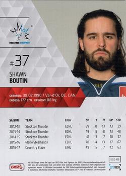 2017-18 Playercards (DEL2) #106 Shawn Boutin Back