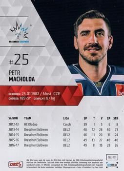 2017-18 Playercards (DEL2) #107 Petr Macholda Back
