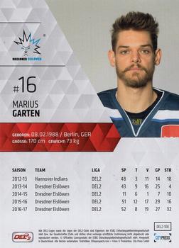 2017-18 Playercards (DEL2) #DEL2-108 Marius Garten Back