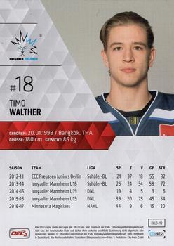 2017-18 Playercards (DEL2) #DEL2-113 Timo Walther Back