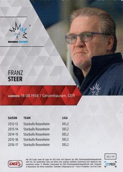 2017-18 Playercards (DEL2) #114 Franz Steer Back