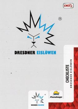 2017-18 Playercards (DEL2) #DEL2-115 Checkliste Dresdner Eislöwen Front