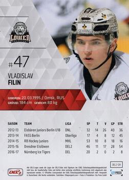 2017-18 Playercards (DEL2) #124 Vladislav Filin Back