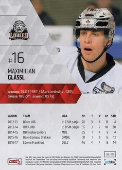 2017-18 Playercards (DEL2) #127 Maximilian Glassl Back