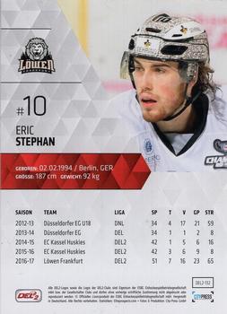 2017-18 Playercards (DEL2) #132 Eric Stephan Back