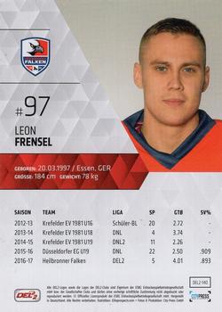 2017-18 Playercards (DEL2) #DEL2-140 Leon Frensel Back
