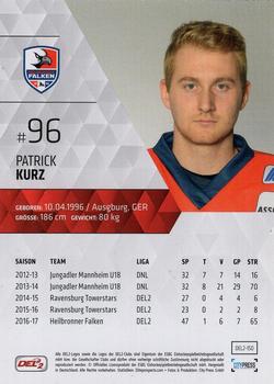 2017-18 Playercards (DEL2) #150 Patrick Kurz Back