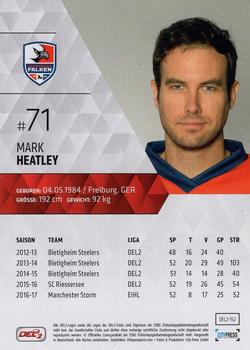 2017-18 Playercards (DEL2) #152 Mark Heatley Back