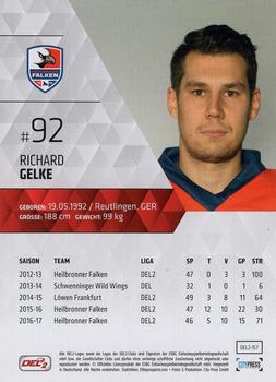 2017-18 Playercards (DEL2) #157 Richard Gelke Back