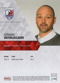 2017-18 Playercards (DEL2) #160 Gerhard Unterluggauer Back