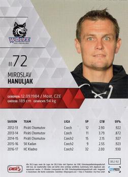 2017-18 Playercards (DEL2) #DEL2-162 Miroslav Hanuljak Back
