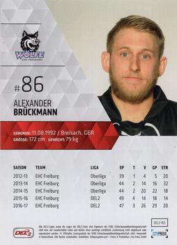 2017-18 Playercards (DEL2) #DEL2-165 Alexander Bruckmann Back