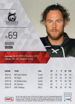 2017-18 Playercards (DEL2) #168 Radek Duda Back