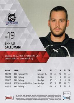 2017-18 Playercards (DEL2) #169 Enrico Saccomani Back