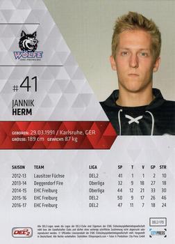 2017-18 Playercards (DEL2) #170 Jannik Herm Back