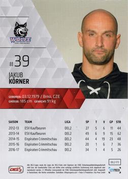 2017-18 Playercards (DEL2) #DEL2-173 Jakub Korner Back