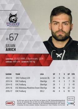 2017-18 Playercards (DEL2) #DEL2-176 Julian Airich Back