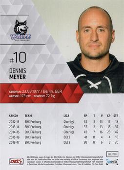 2017-18 Playercards (DEL2) #180 Dennis Meyer Back