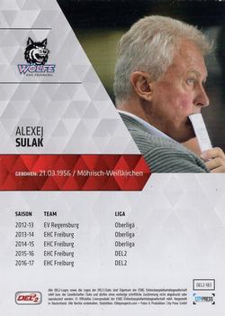 2017-18 Playercards (DEL2) #DEL2-183 Alexej Sulak Back